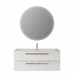 Тумба с раковиной Cezares ECO-CER-N 120 ECO-CER-N-1200-2C-SO-BL белая глянцевая