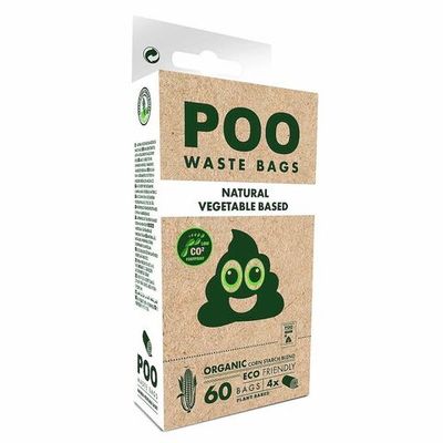 Пакеты гигиенические для выгула собак MPets ECO без запаха (4 рулона по 15 пакетов)