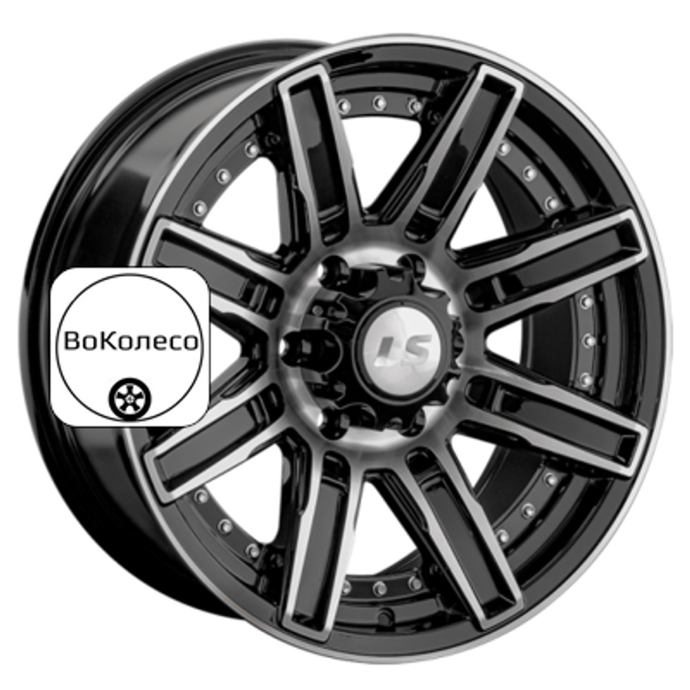 9x18/6x139,7 ET20 D106,1 1353 BKF (конус, Колпак+лого) LS