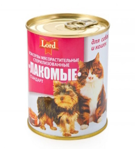 Корм для собак и кошек "Лакомые" Стандарт 338г. Слонимский МК