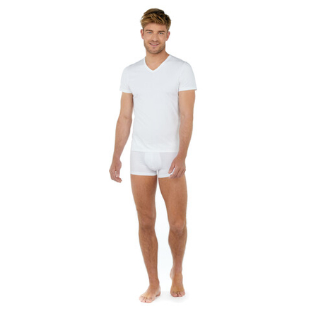 Мужская футболка белая HOM CLASSIC Tee-Shirt V Neck 400206_400003