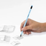 Набор карандашей чернографитных с мотивирующей надписью FUNNY NOTES PSTL, 6 штук, HB, с ластиком