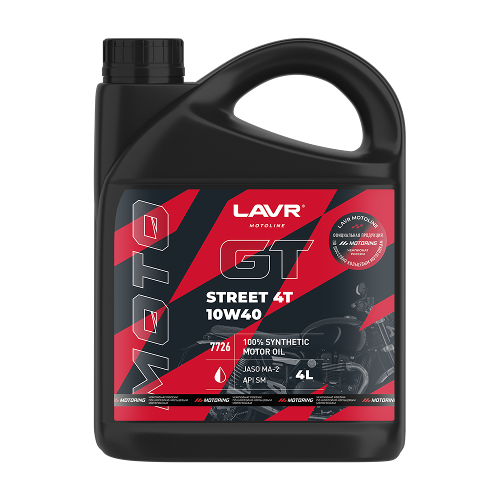 Масло 4Т LAVR Moto GT Street 10W40 SM 4л.