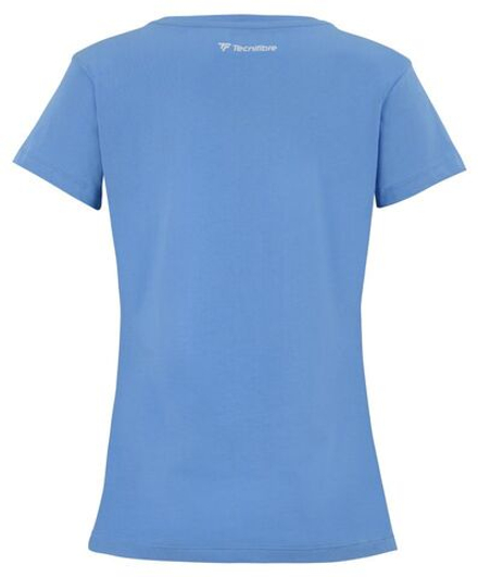 Женская теннисная футболка Tecnifibre Club Cotton Tee - azur