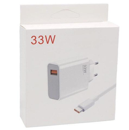 Сетевой адаптер питания Mi USB 33W + кабель Type-C (белый)