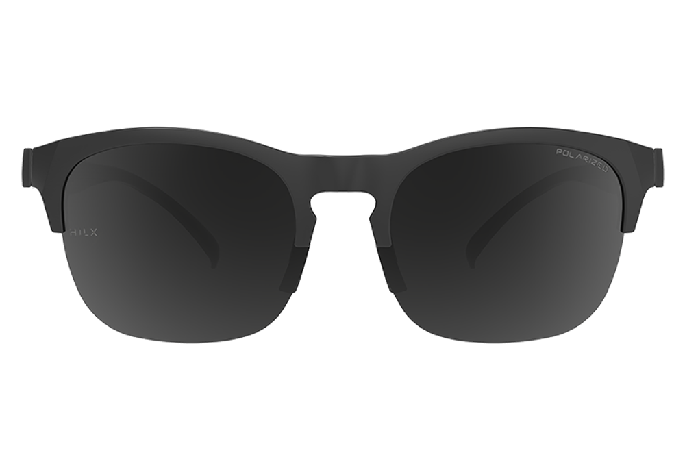 Спортивные очки HILX Interloop Shiny Solid Black / Black Mirror Polarized Lens