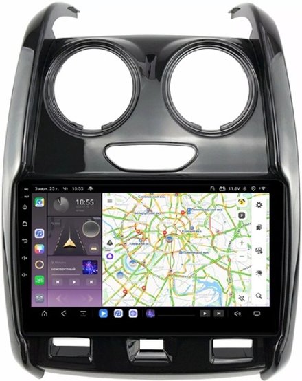 Магнитола для Renault Duster 2015-2020, Lada Largus 2021+ - Kuberg QLed, Android 13, TS20, CarPlay, SIM-слот