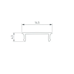 Экран SL-W15-2000 OPAL BLACK (Arlight, Пластик) 059116