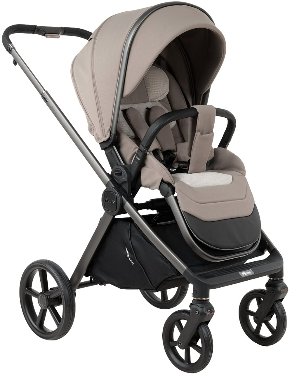 Детская коляска Pituso Teffy 3 в 1 с автокреслом Santiso Pro Black Hazel/Graphite