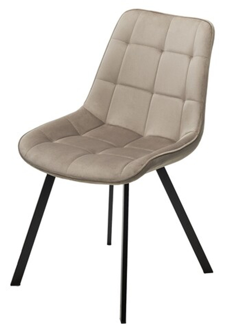 Стул ONION G062-13 кварцевый, велюр/ черный каркас М-City