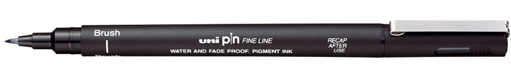 Ручка-кисть капиллярная линер ЮНИ (Япония) черный (141528)
