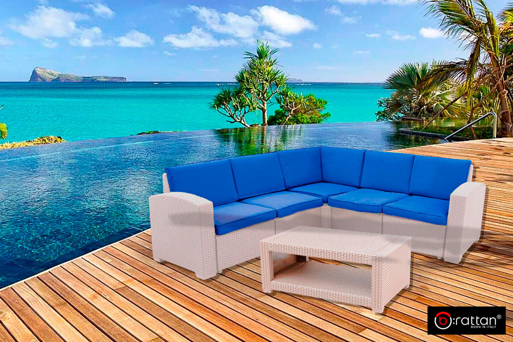 Комплект мебели Rattan Premium Corner, серый