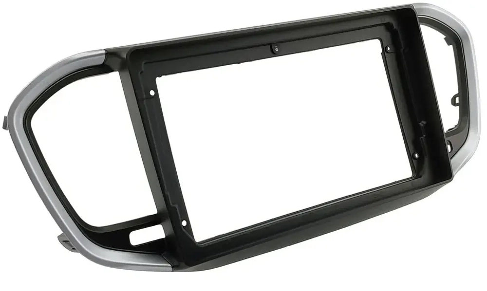 Магнитола для Lada Vesta NG 2023+ (без штатного экрана, рамка серебристо-черная 9) - Teyes CC3-2K монитор 13", QLED+2K, Android 10, 4G SIM-слот, CarPlay