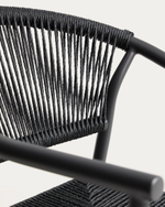 Уличный стул Livadia из серого алюминия и веревки