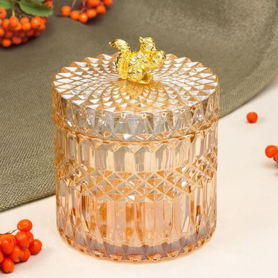 Свеча в вазочке с ароматом "Кожа и гранат"