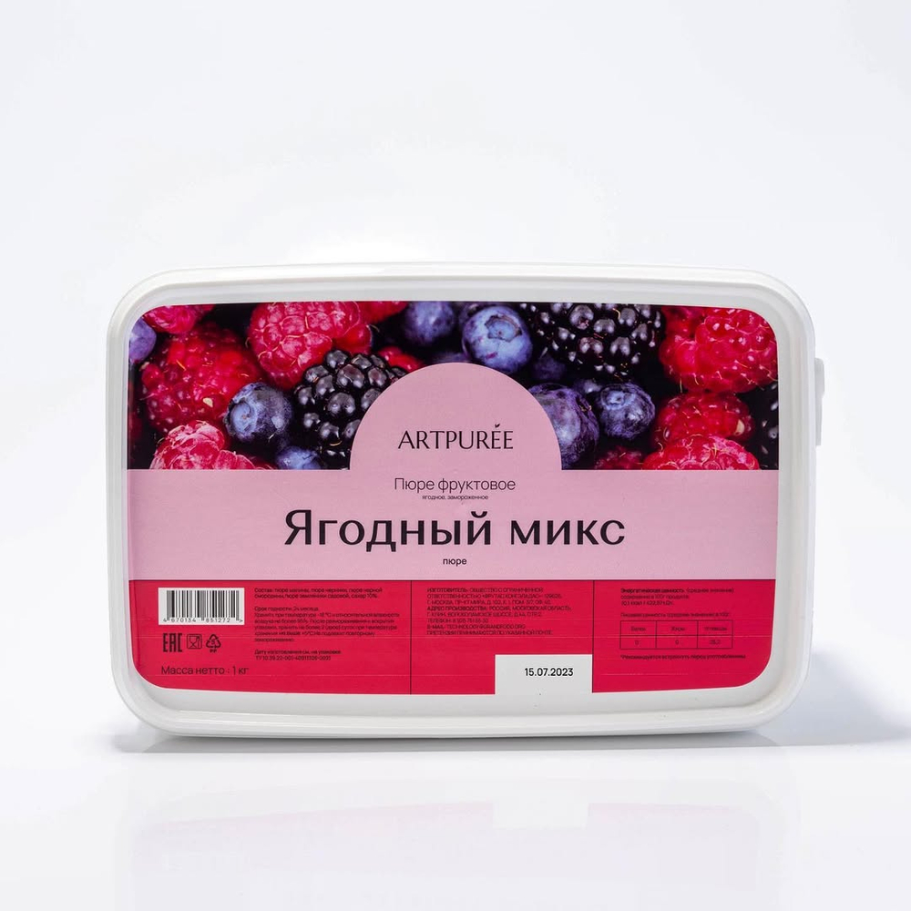 Фруктовое пюре Ягодный микс, ArtPuree, Россия