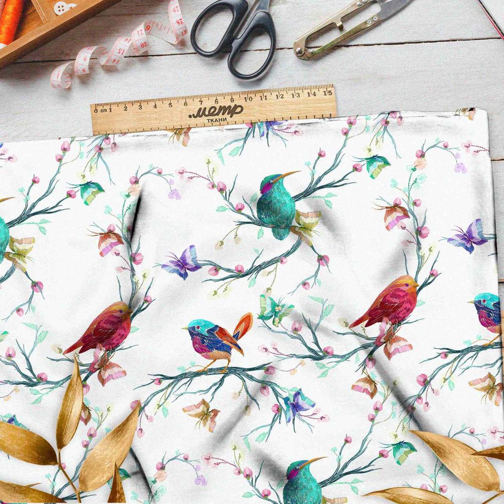 Ткань барби птичьи разговоры