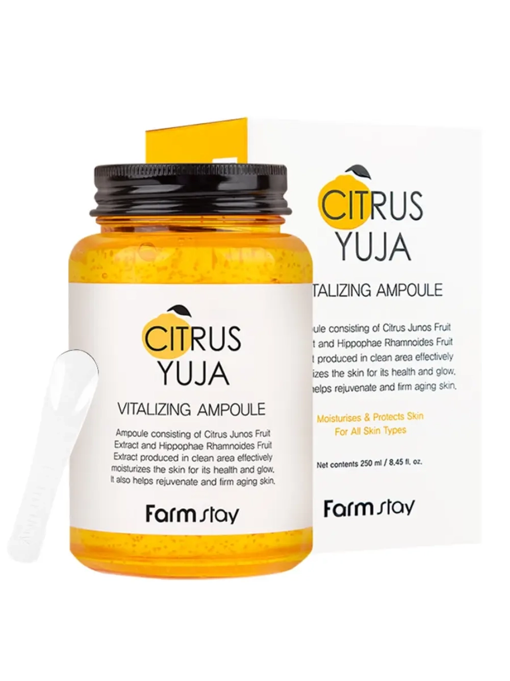 FARMSTAY - СЫВОРОТКА ДЛЯ ЛИЦА С ЭКСТРАКТОМ ЮДЗУ CITRUS YUJA VITALIZING AMPOULE, 250 МЛ.