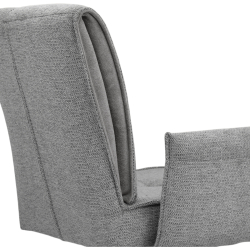 Стул поворотный "Понсо 360" (арт. 115П8), велюр Сиерра 07 серый, ножка профильная черная