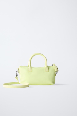 ZARA СУМКА ИЗ НЕЙЛОНА, ЖЕЛТЫЙ