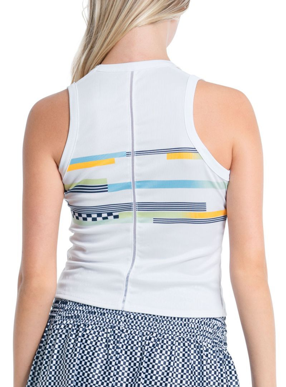 Женский топ теннисный Lucky in Love Cool Urbana Finish Line Tank - white