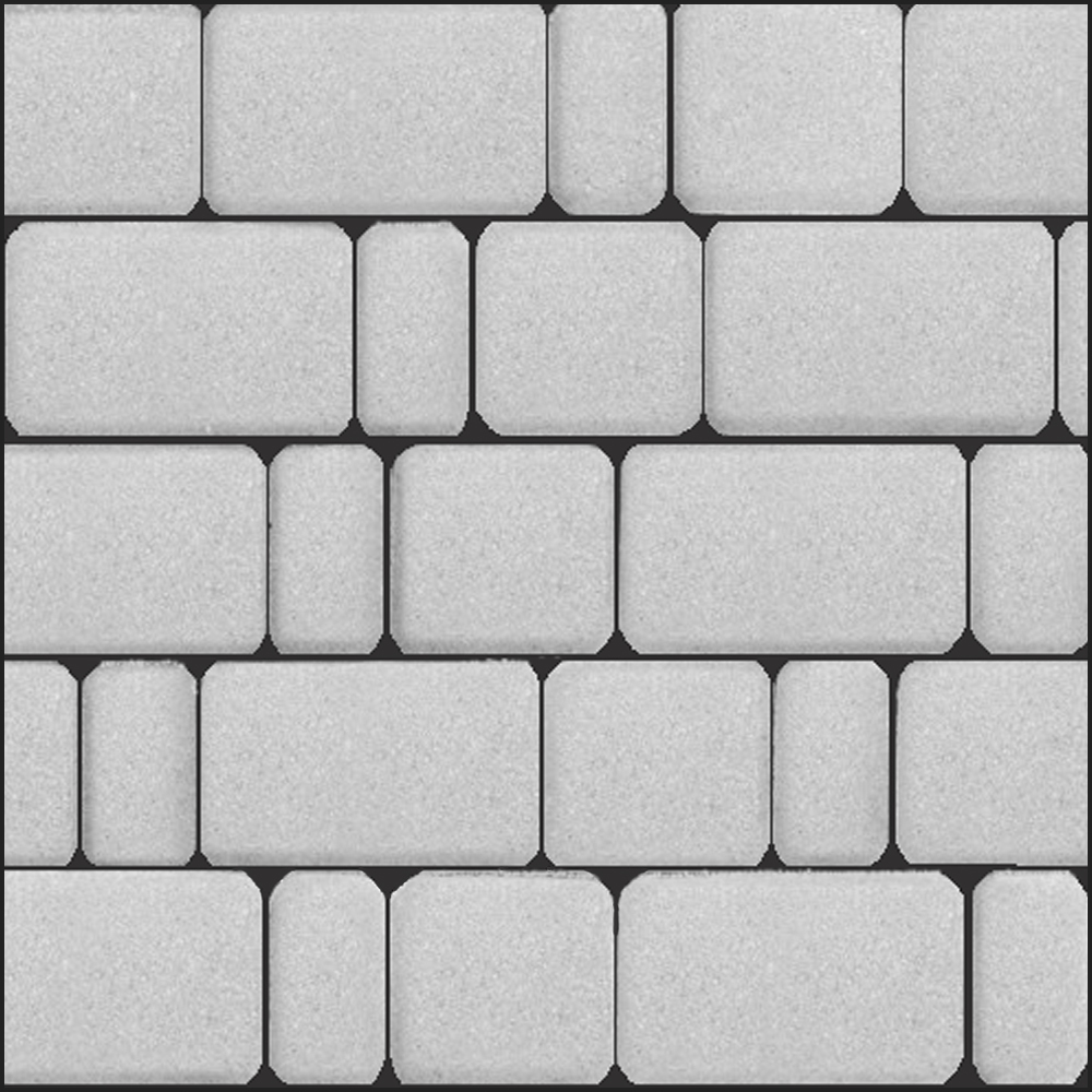 Тротуарная плитка КЛАССИКО гладкий БЕЛЫЙ, комплект из 3 видов плит Б.1.КО.6