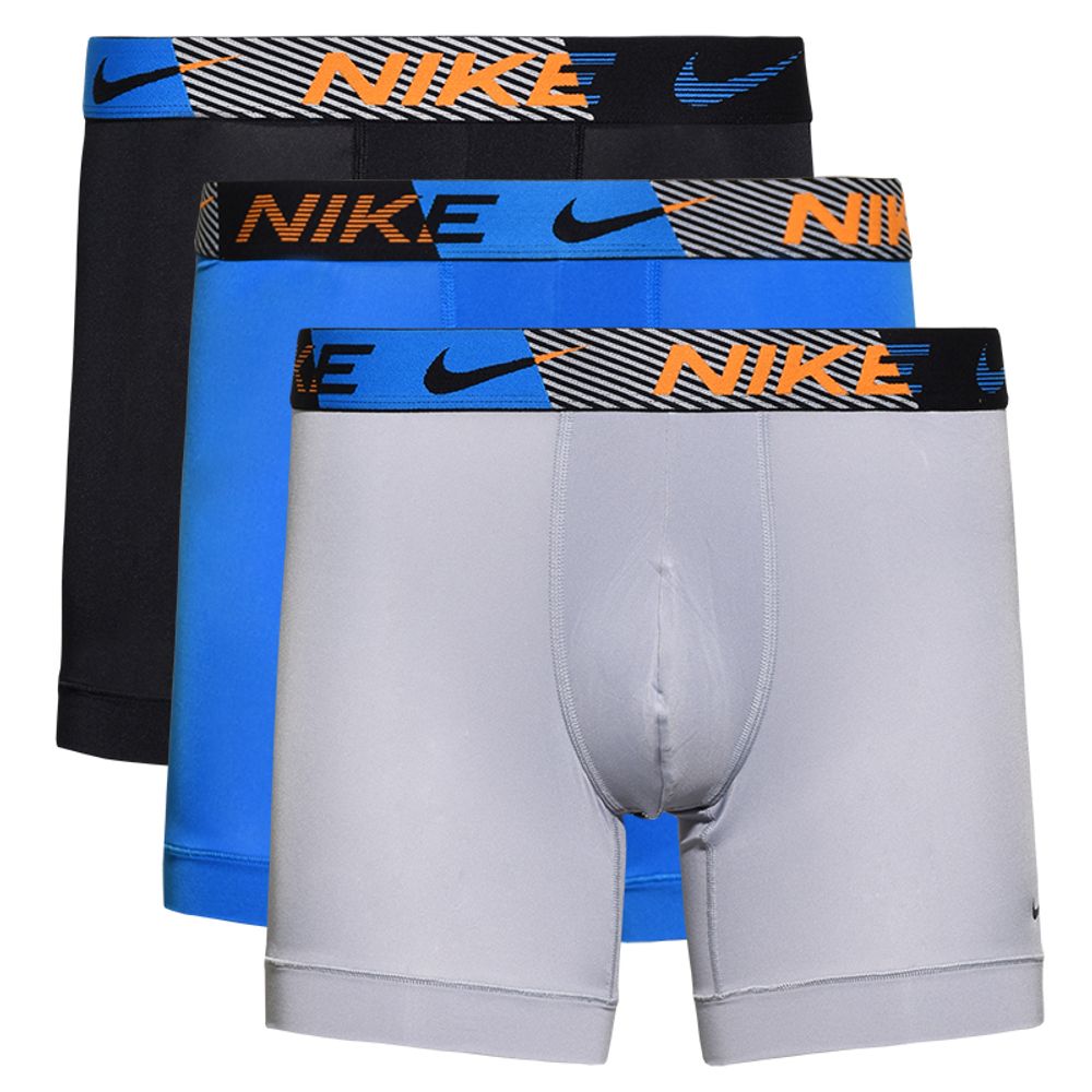 Мужские спортивные боксеры Nike Dri-Fit Essential Micro Boxer Brief 3P - collage wb/black/photo blue/wolf gre