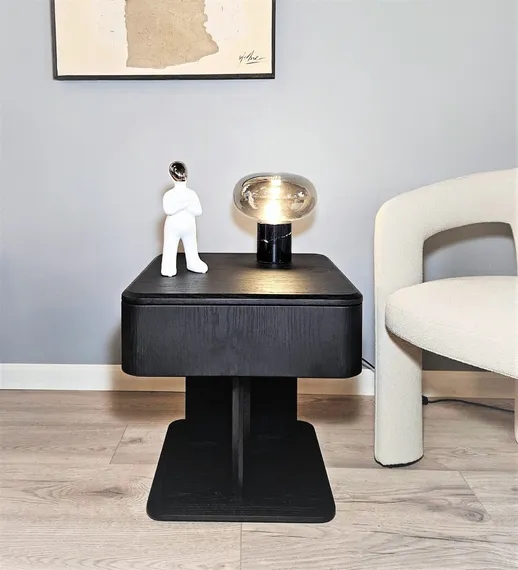 Тумба прикроватная 4617, черная