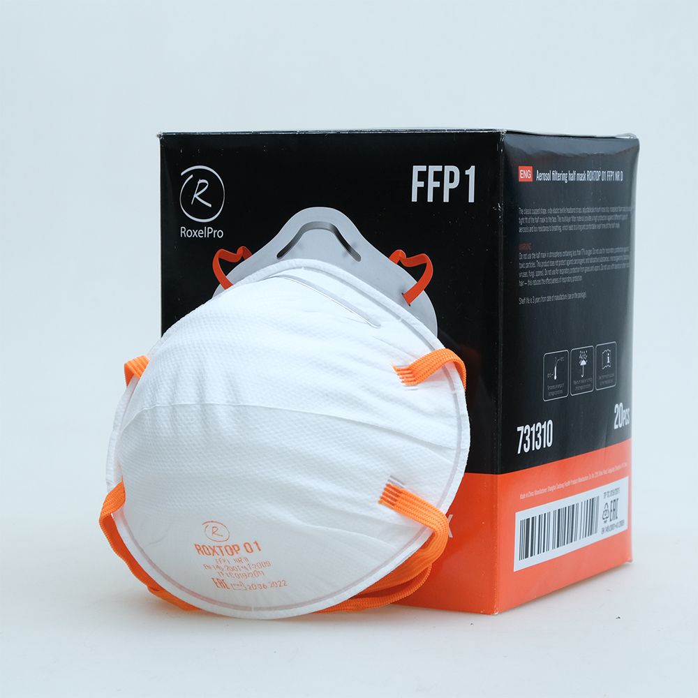 Респиратор одноразовый противопыльный RoxelPro 731310 ROXTOP 01 FFP1 (20шт)
