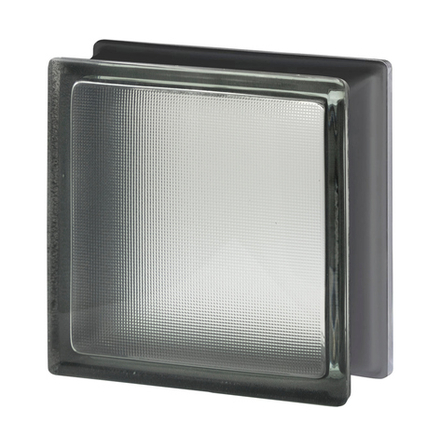 Стеклоблок Vitrablok Самба Черный Бриллиант 19x19x8