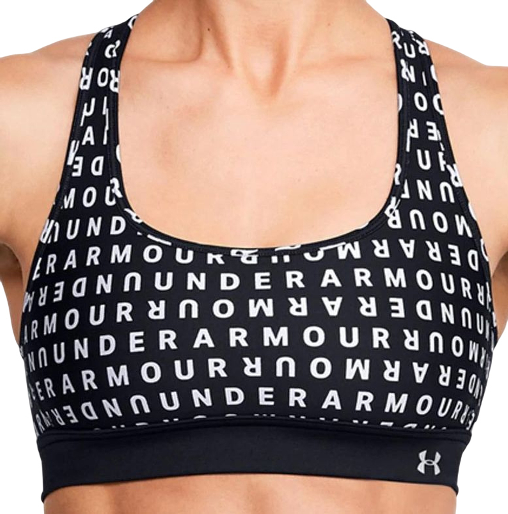 ТОП теннисный Under Armour UA Armour Mid Crossback Print Mash Up - черный