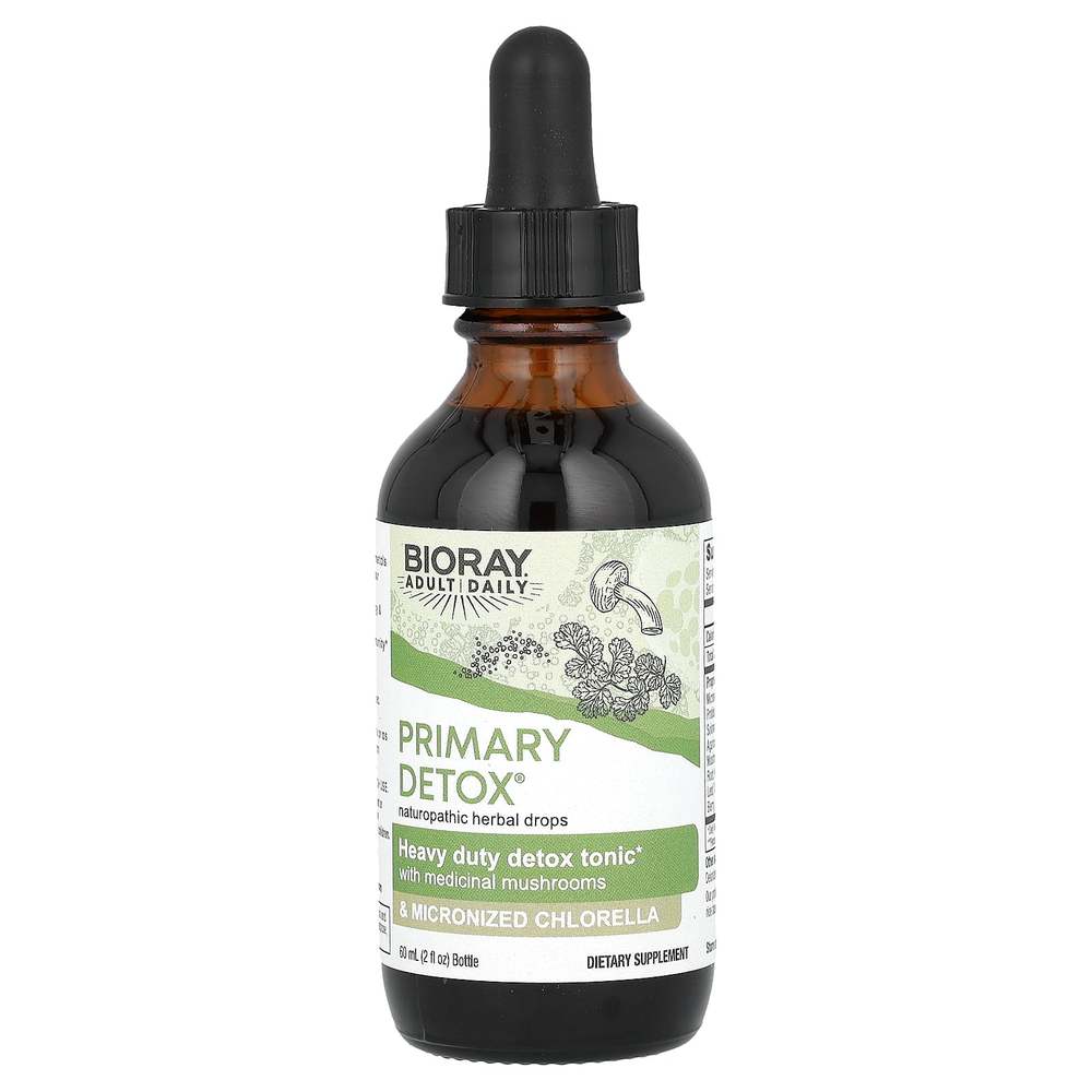 Bioray, Primary Detox, усиленный тоник для выведения токсинов, без спирта, 60 мл (2 жидк. унции)