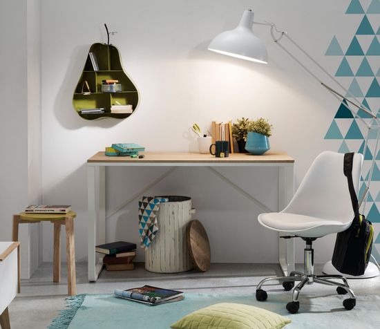 Письменный стол Lisbet 120x60 металл белый