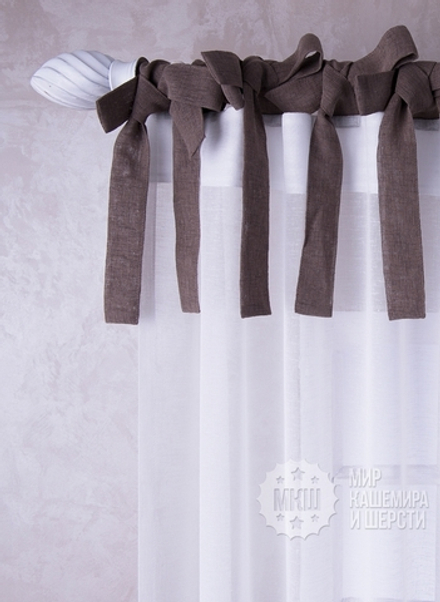 Комплект легких штор: АКСИ (арт. BL01-201-02)  - (140х270)х2 см.  - (Возможна высота 250 см.) - белые