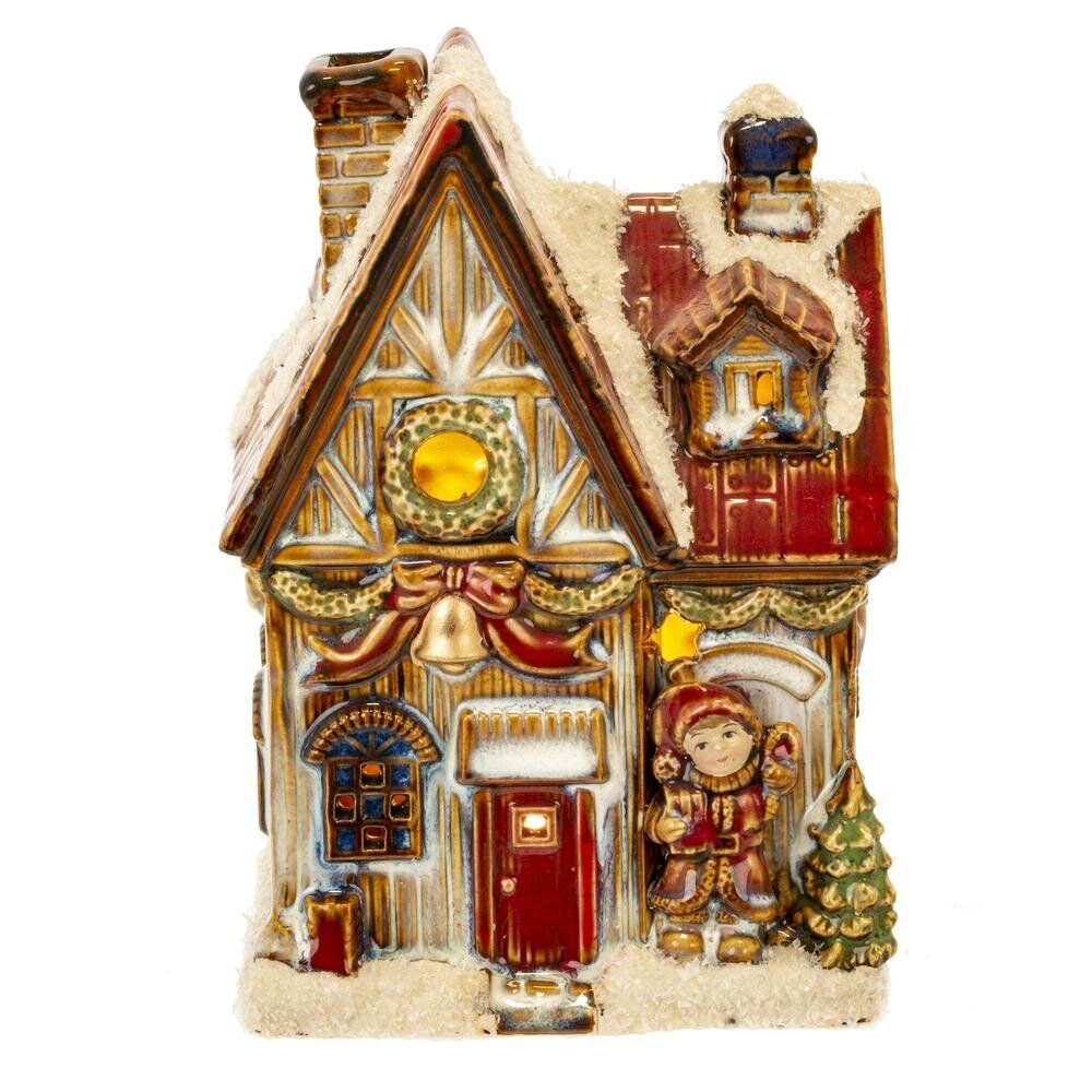 GAEM Фигурка декоративная с подсвет "Домик" (AAx2, н/п), L10,5 W8,5 H14,5 см