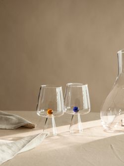 Набор бокалов для вина Orb, 400 мл, синий/янтарный, 2 шт.