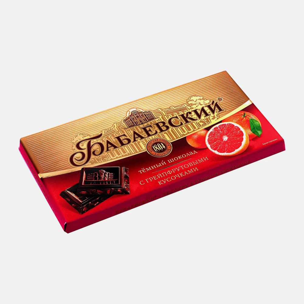 Шоколад Бабаевский темный с грейпфрутовыми кусочками 75г