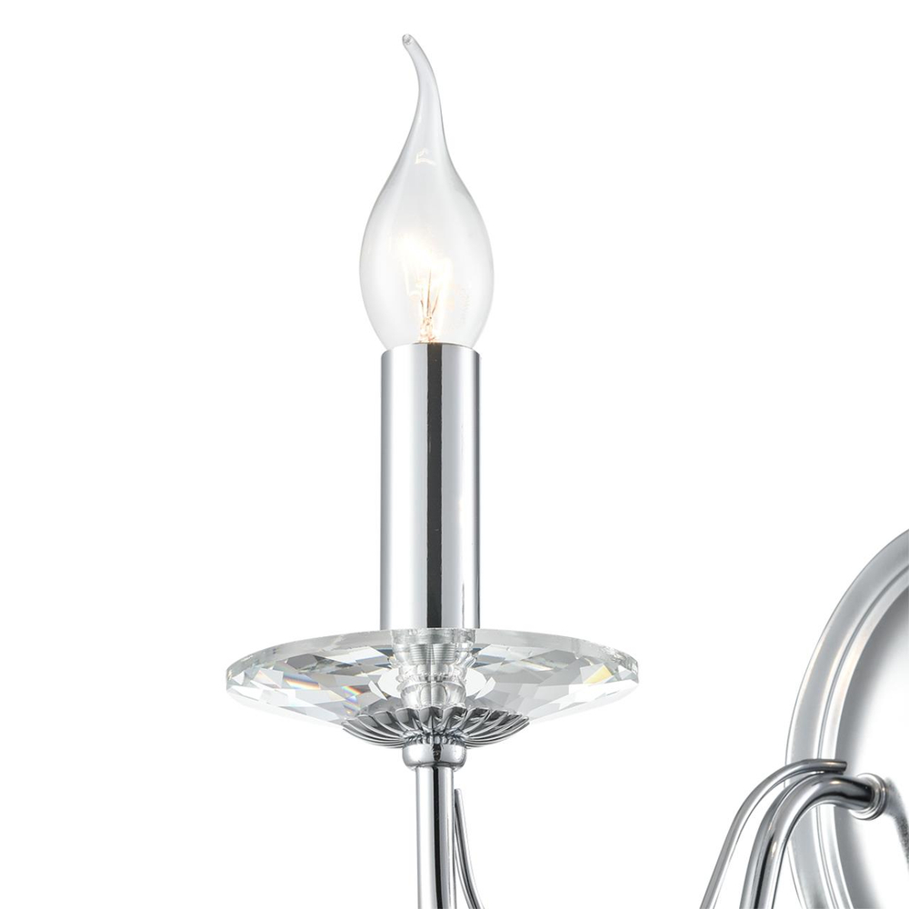 8034/2W CLASSI LN26 000 металл/стекло, хром/прозрачный Бра E14 2*40W 220V INCANTO