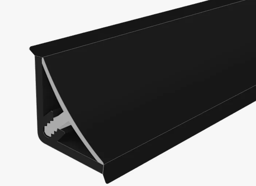 Плинтус для столешниц рифленый ПВХ 25х25мм 3,05м Черный