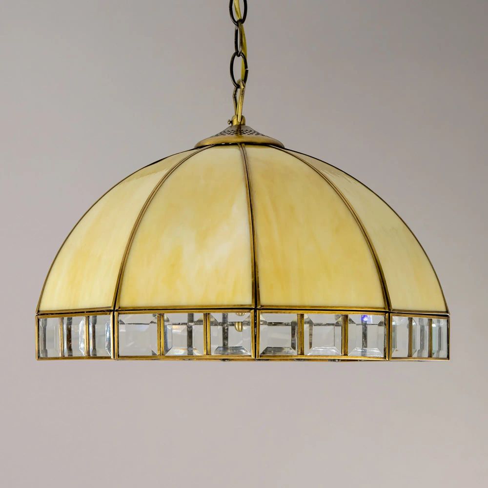 Citilux Шербург-1 CL440131 Люстра витражная подвесная Бронза