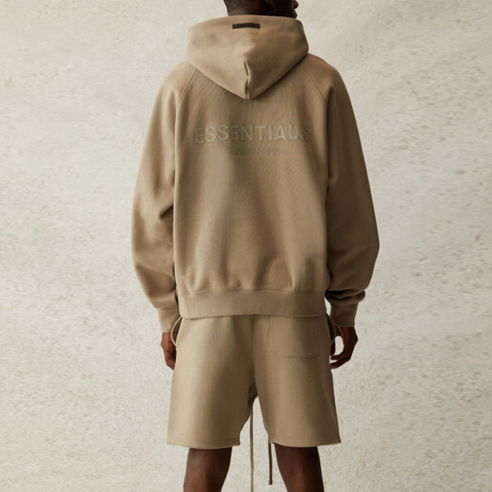 Толстовка Fear of God Essentials SS21 Pull-Over Hoodie Moss Logo, FOG-SS21-579