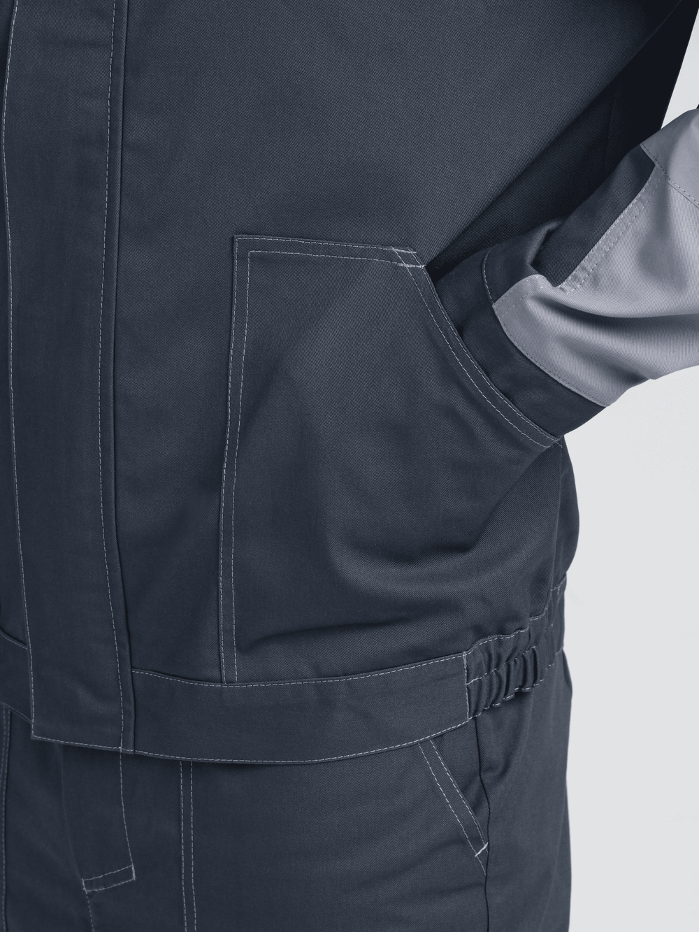 Костюм Бриготек-1 СОП (тк.Смесовая,260) брюки, т.серый/св.серый