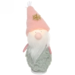 Фигурка новогодняя «Снежные путешественники» 14 см, зелёный/розовый