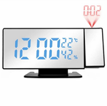 Часы зеркальные с проекцией +C" VST-896S черный корпус