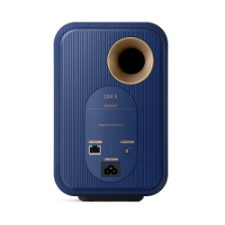 KEF LSX II Cobalt Blue активная беспроводная полочная акустическая система (пара) + напольные стойки KEF S1 Floor Stand (пара)