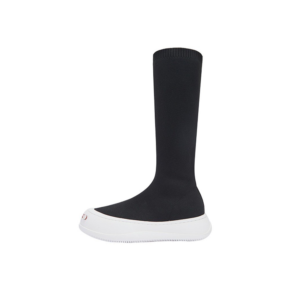SMILEREPUBLIC Half Knee Sock Boots, High Top Knee High Knee high Boots Women"s Black