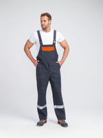 Костюм Бриготек-2 СОП (тк.Смесовая,260) п/к, т.серый/оранжевый