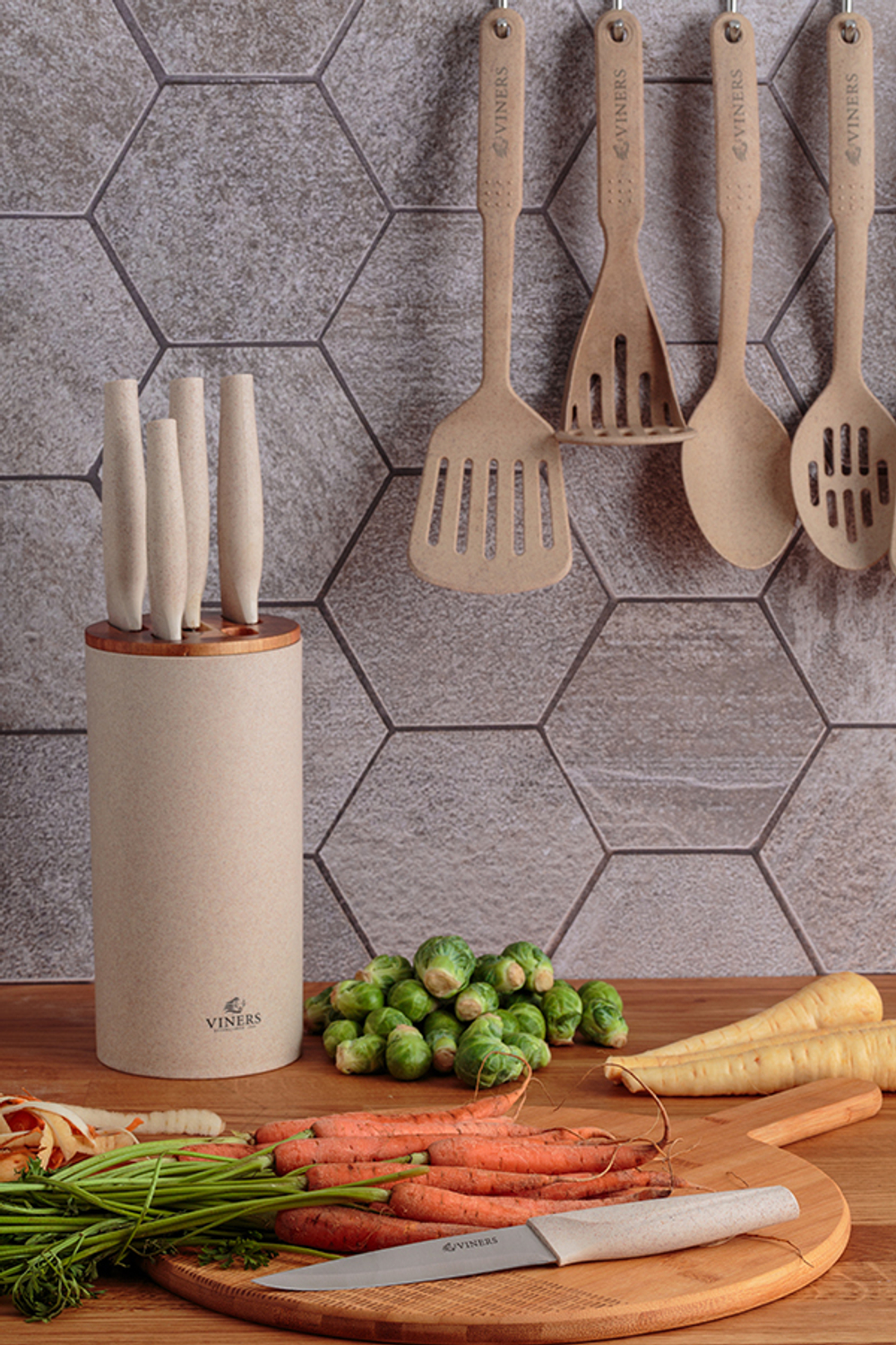 Ложка-шумовка organic бежевая