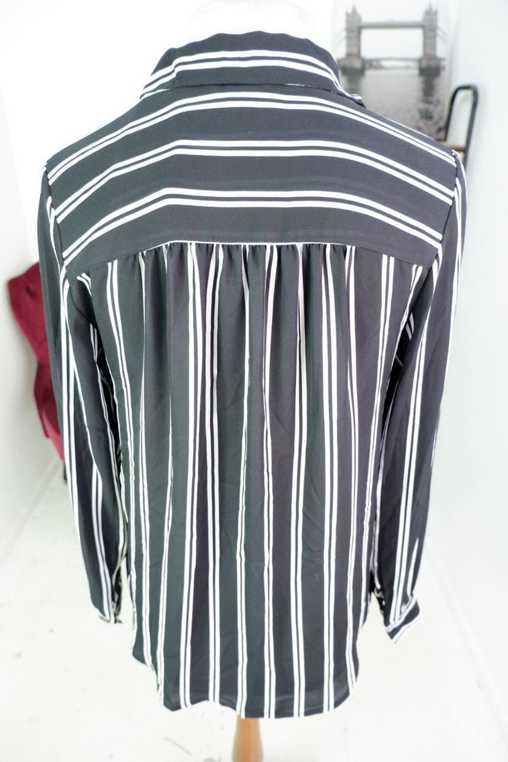 Блузка H&M в полоску, маркировка 36, визуально на 42 размер