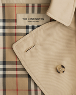 Оригинальный тренч Burberry Kensington средней длины,бежевый — сделано в Англии
